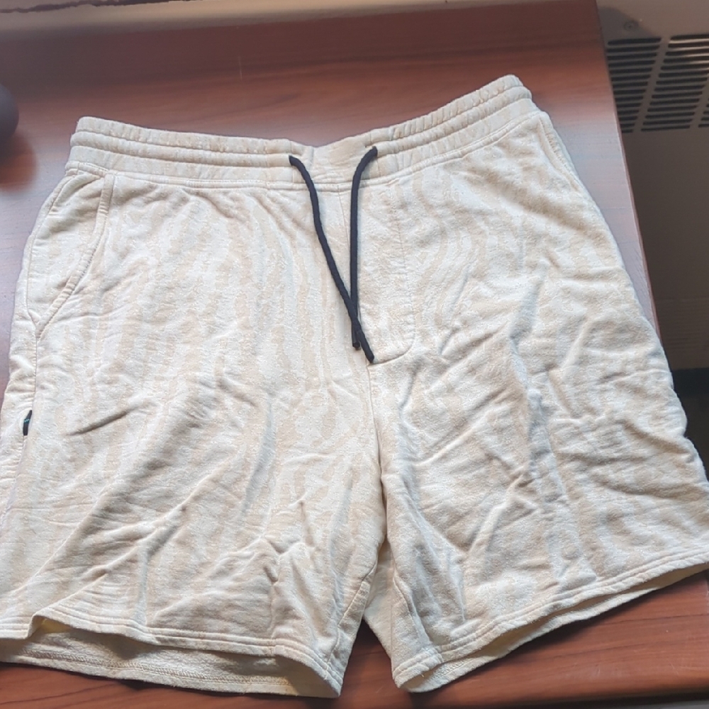 Stance Cream Athletic Shorts with Elastic Waistband
